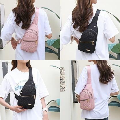 Borsa a tracolla casual da donna, tinta unita, alla moda