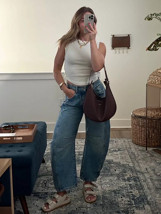😍Jeans a vita media