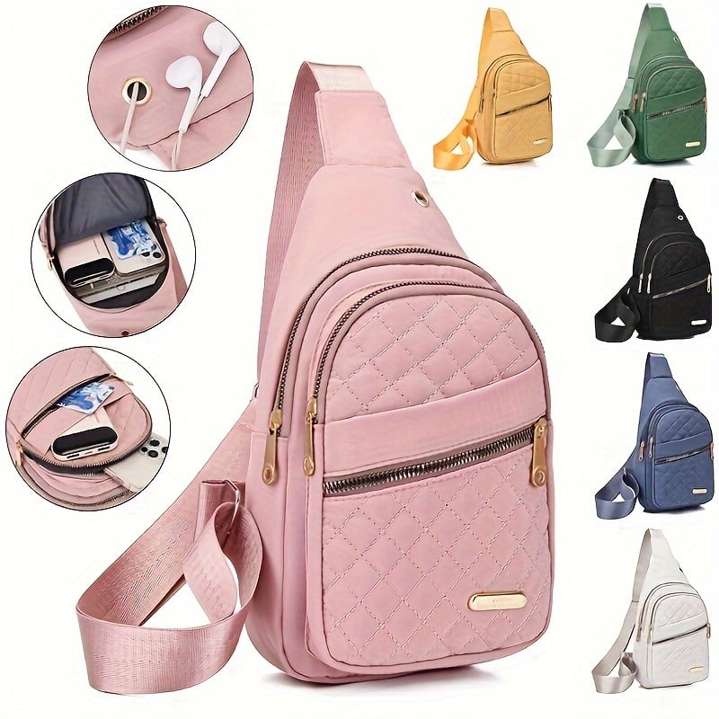 Borsa a tracolla casual da donna, tinta unita, alla moda