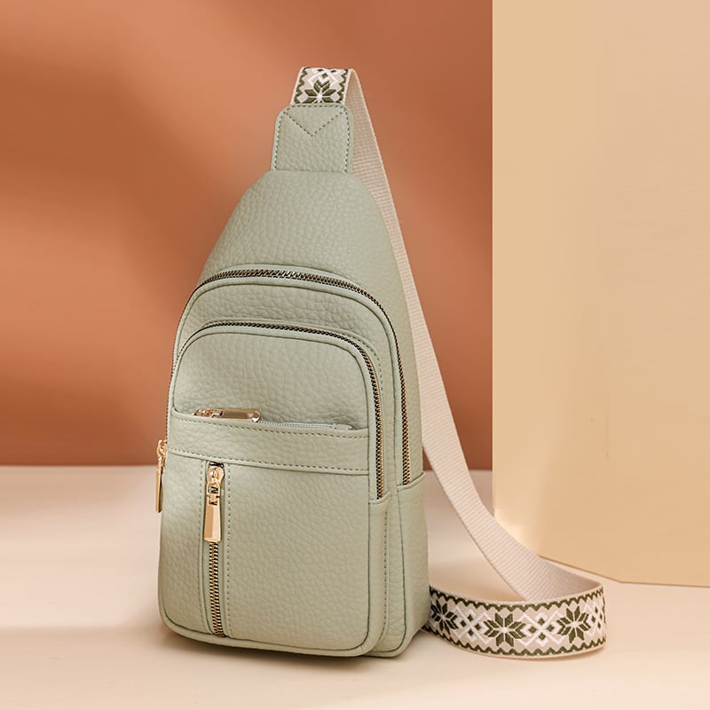 Borsa a tracolla casual da donna, tinta unita, alla moda