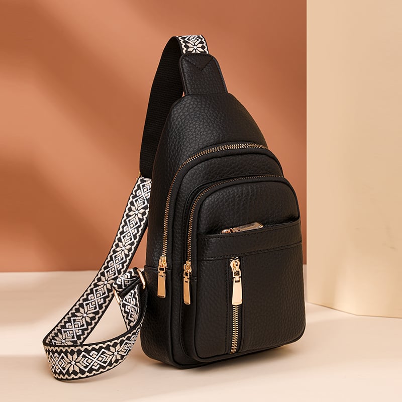 Borsa a tracolla casual da donna, tinta unita, alla moda