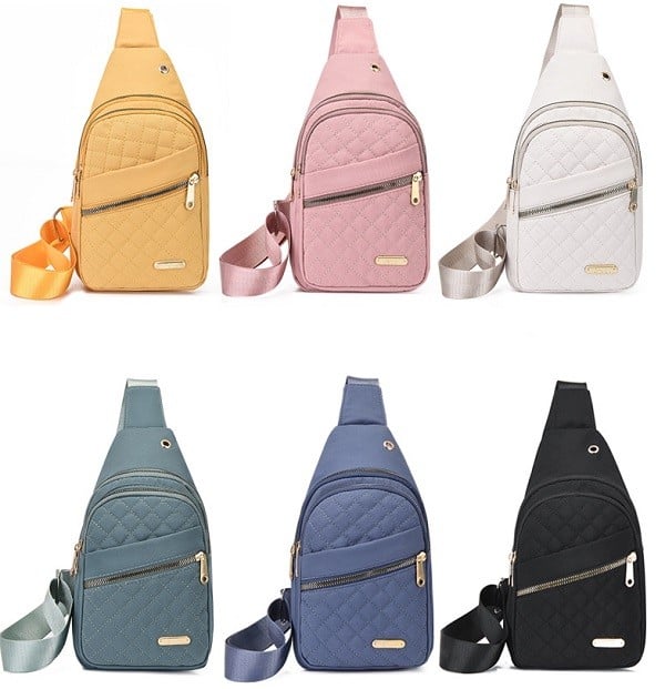 Borsa a tracolla casual da donna, tinta unita, alla moda