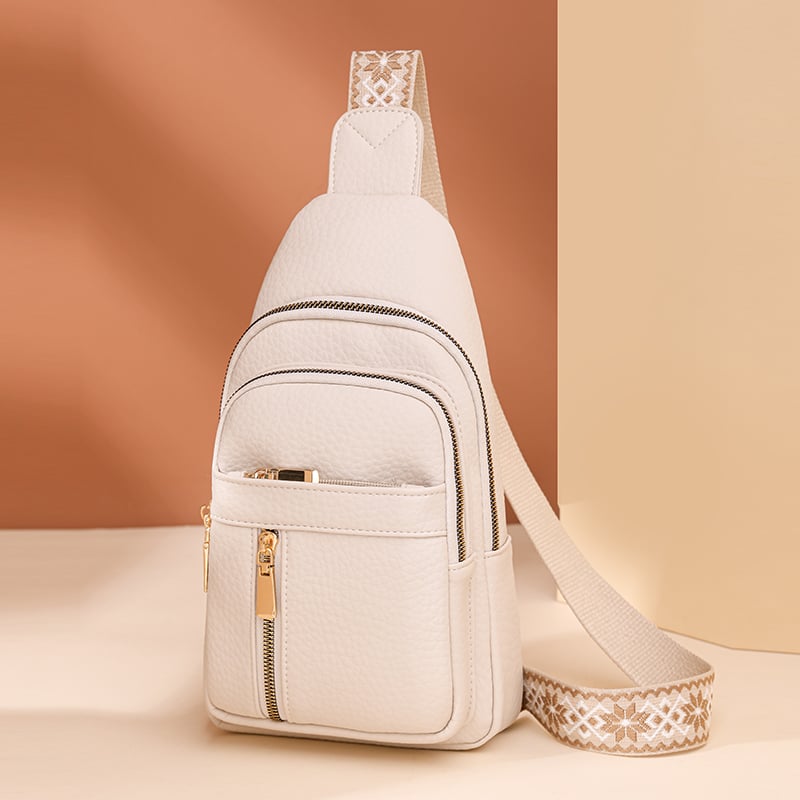 Borsa a tracolla casual da donna, tinta unita, alla moda