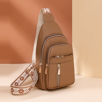 Borsa a tracolla casual da donna, tinta unita, alla moda
