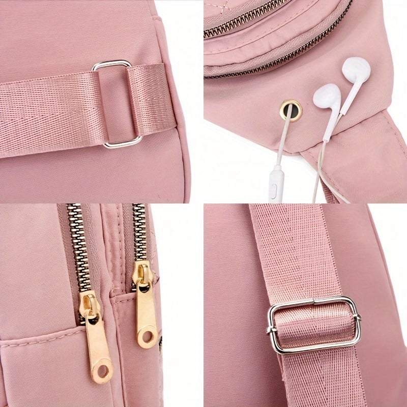 Borsa a tracolla casual da donna, tinta unita, alla moda