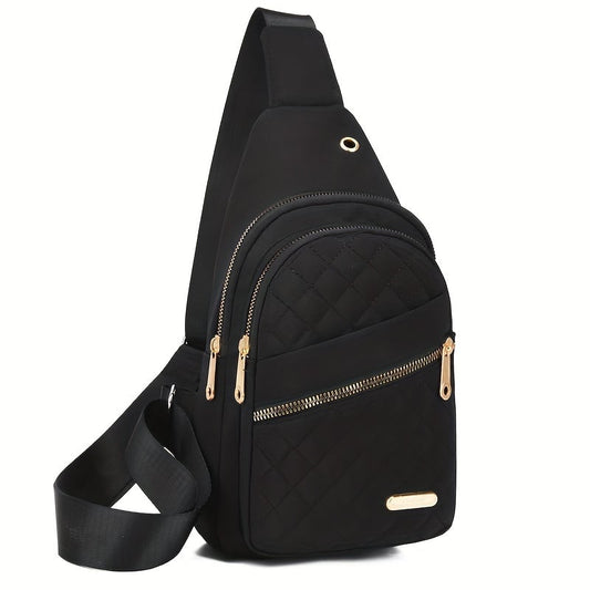 Borsa a tracolla casual da donna, tinta unita, alla moda