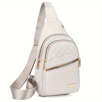 Borsa a tracolla casual da donna, tinta unita, alla moda