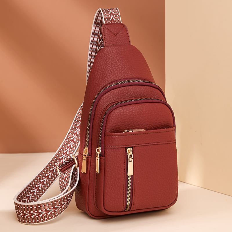 Borsa a tracolla casual da donna, tinta unita, alla moda