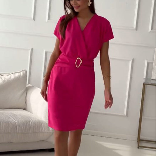 Teresanna™️ - Abito con Scollo a ''V'' e Vita Stretta